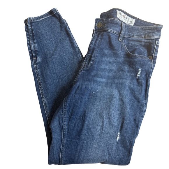 Anthropologie Pistola P6855NL Skinny Zipper Ankle Distressed Jeans 32 ($168) - Picture 1 of 4